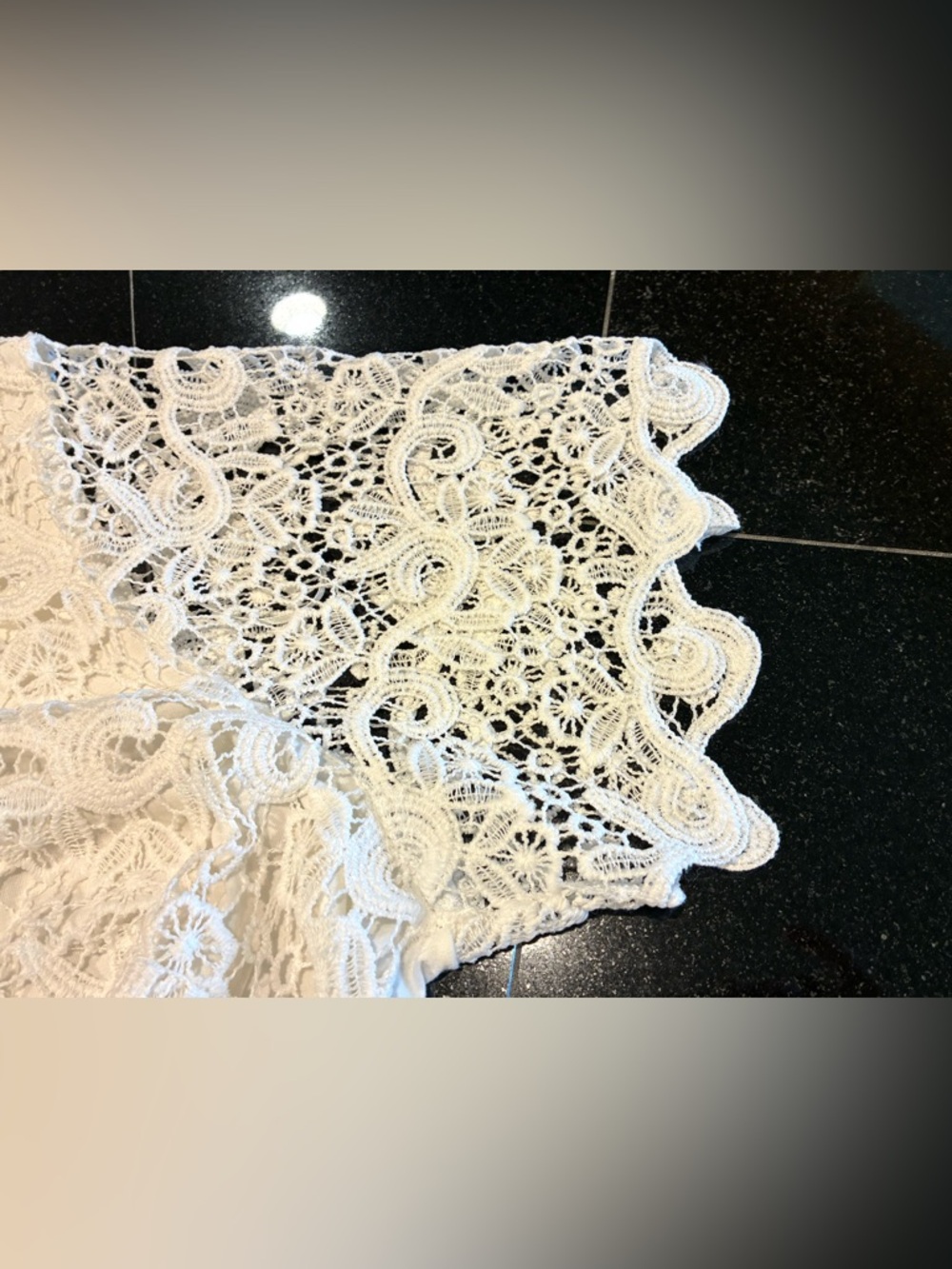 Adiva Top Lined White Lace short Sleeve White SZ. 3X NWT - Picture 7 of 14